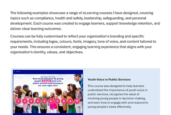 create a bespoke elearning course tailored to your business